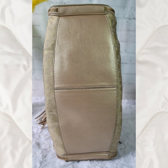 NWT Cole Haan Drawstring Shoulder Soft Gold Bag - Picture 5 of 13